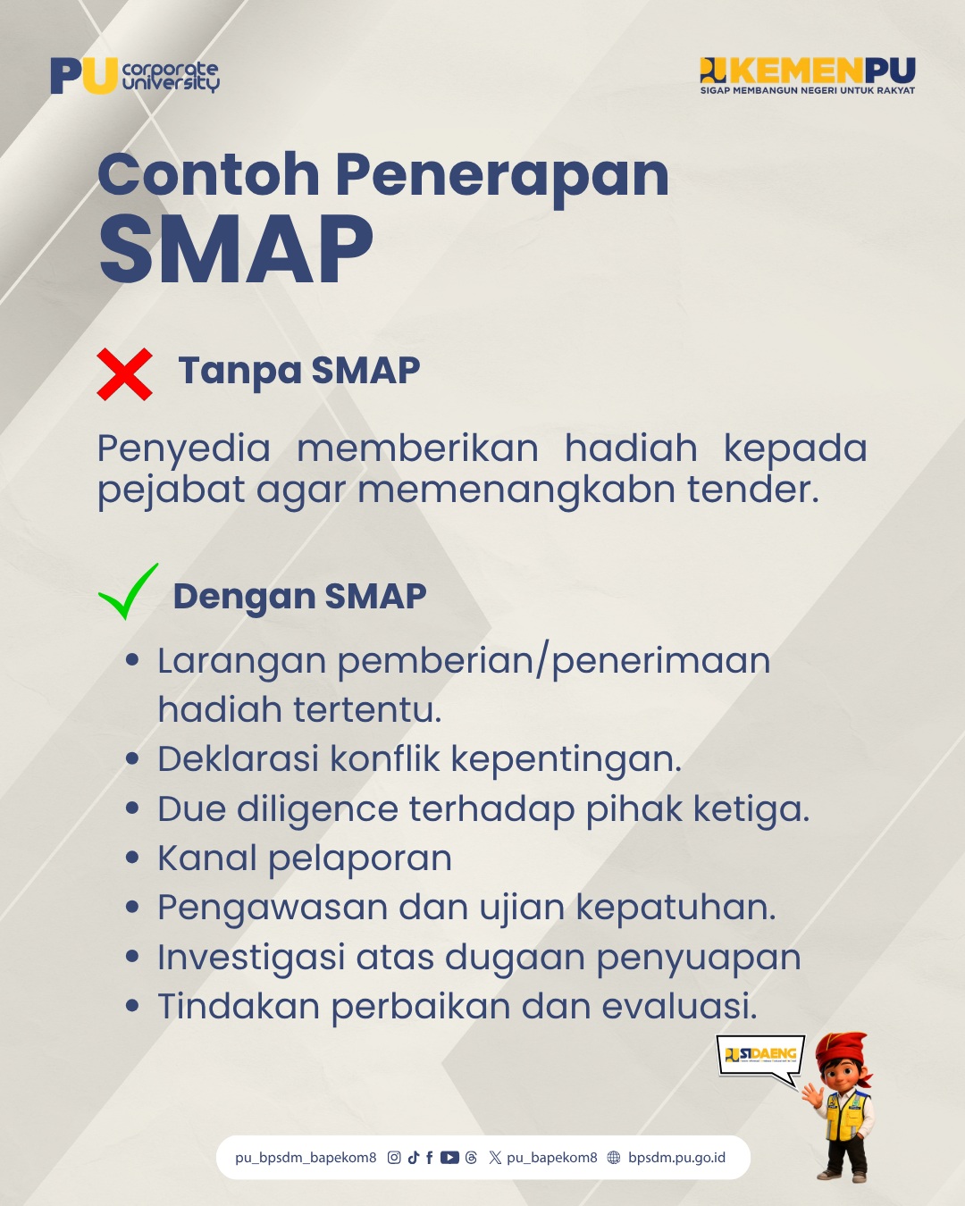 Integritas Gak Bisa Dibeli❗Jaga integritas, tolak segala bentuk penyuapan. ✋