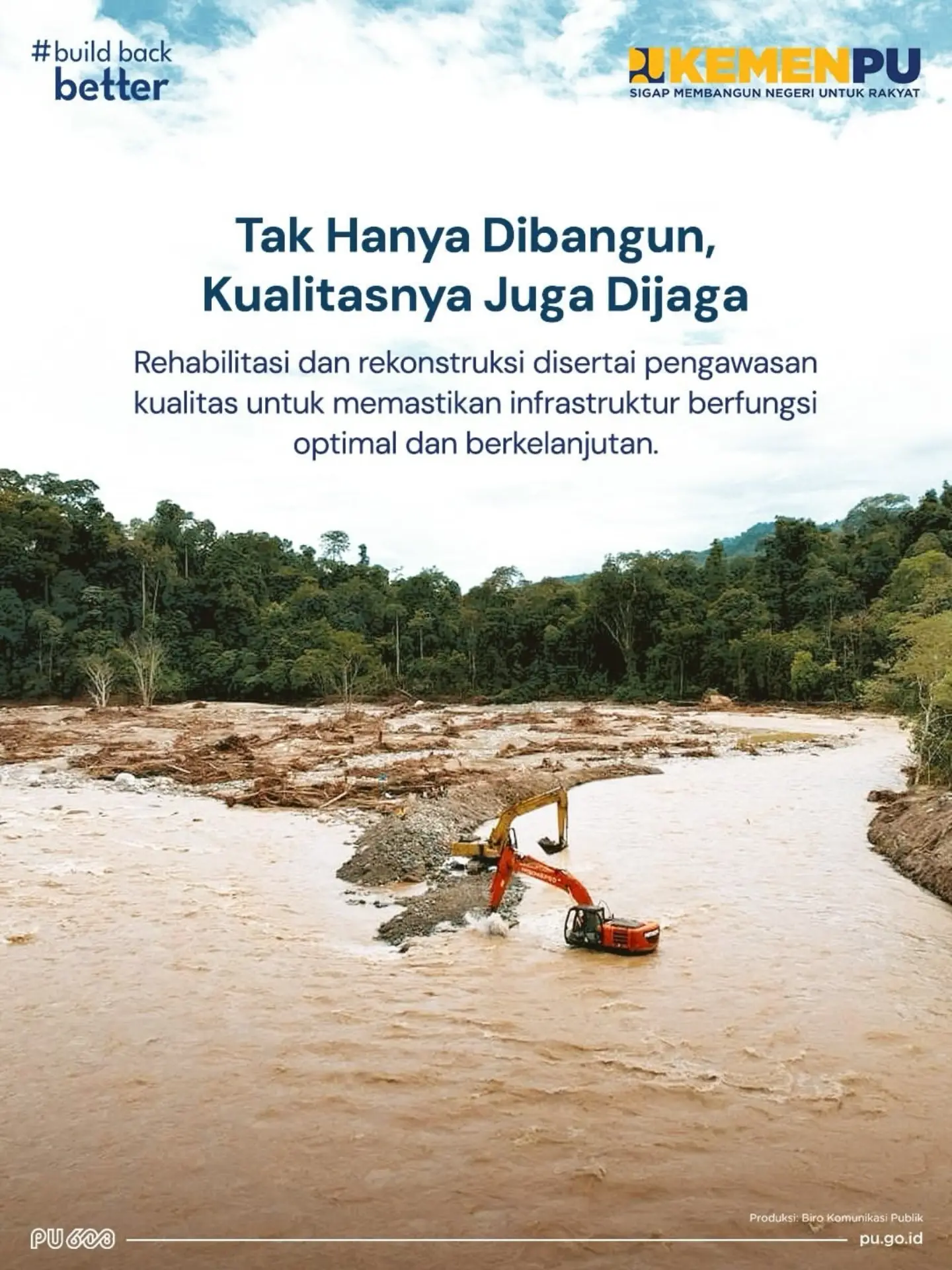 repost kementerianpu - Jaga Suplai Air ke Sawah. Air irigasi lancar, sawah makin produktif. Kementerian PU melalui BWS S