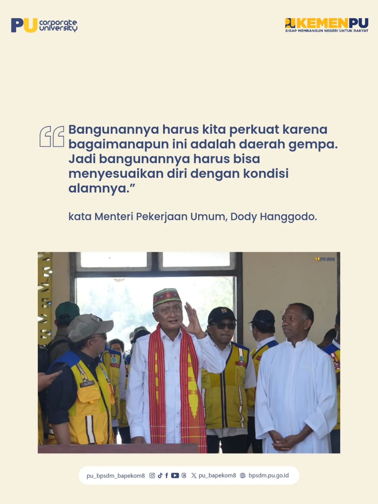 Dari 66 lokasi tersebut terdapat 350 bangunan gedung yang dilakukan pemeriksaan cepat, hasilnya menunjukan bahwa 229 ban