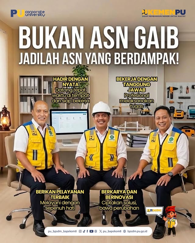 👻 Jangan Jadi ASN GAIB❗Ada, tapi nggak kelihatan. Terdaftar, tapi nggak berkontribusi. 😅