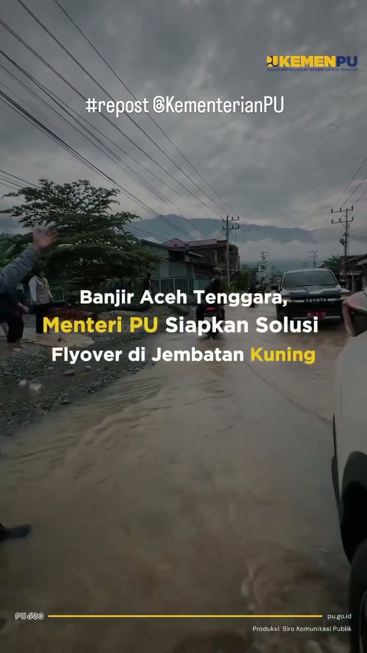 #repost @kementerianpu Banjir bandang yang melanda Kabupaten Aceh Tenggara turut berdampak pada jemb...