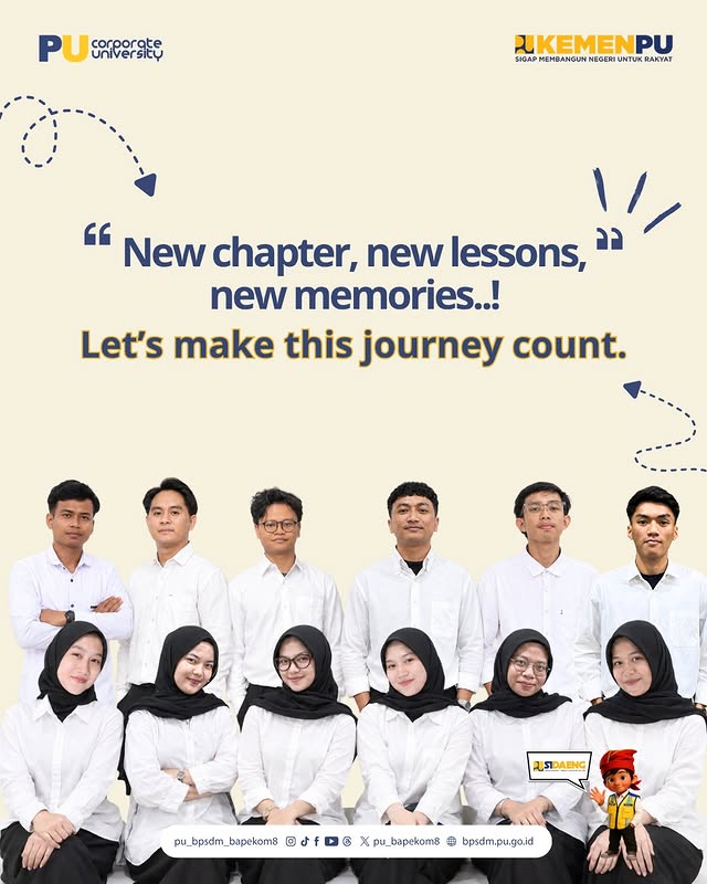 🚀 Welcome, Talenta Muda❗Teman-teman Magang HUB Batch 2 Tahun 2026 di Bapekom PU Wilayah VIII Makas...